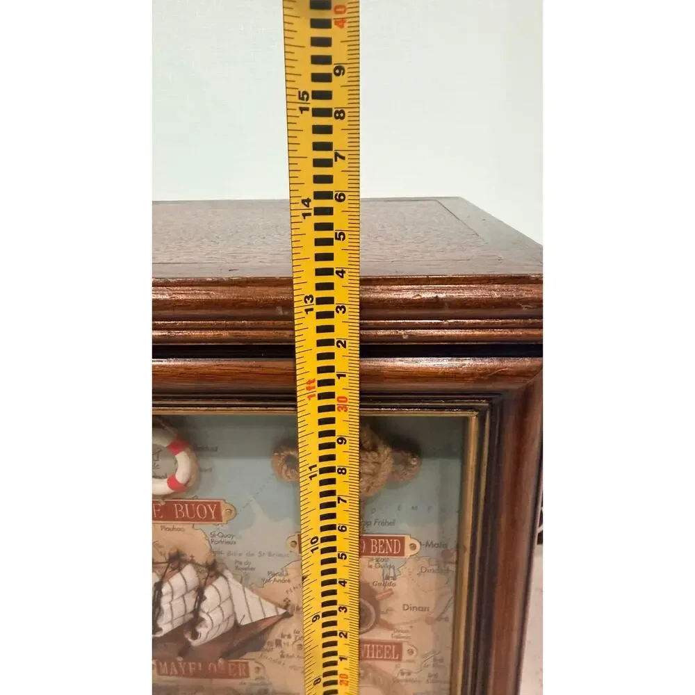 Vintage Nautical Theme Wood Cabinet
